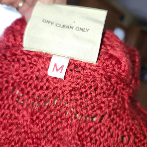 25072 Connemara Knitwear 100% Merino Wool Cardigan Irish Sweater Red Sz M - Picture 12 of 13